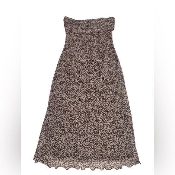 Wasabi + Mint Dresses & Skirts - Wasabi + Mint Mesh Tube Dress Leopard NWT Size M